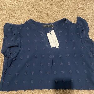 Merokeety Navy Blue Women's Top